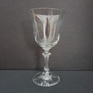 Royal Bavarian Crystal Water Goblet 7.25" Clear Faceted Stem Elegant Germany